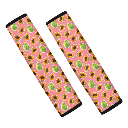 Cute Papaya Pattern Print Car Seat Belt Covers
