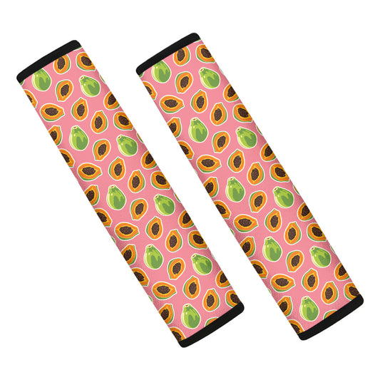 Cute Papaya Pattern Print Car Seat Belt Covers