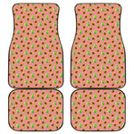 Cute Papaya Pattern Print Front and Back Car Floor Mats