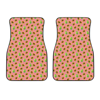 Cute Papaya Pattern Print Front Car Floor Mats