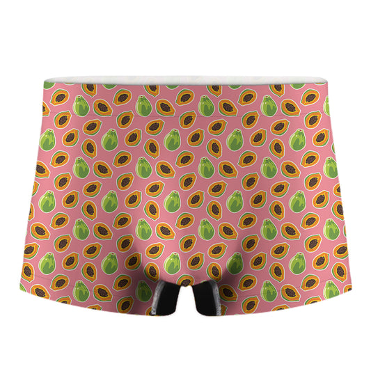 Cute Papaya Pattern Print Men's Boxer Briefs