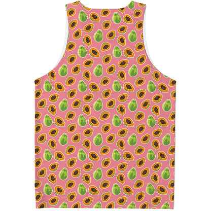 Cute Papaya Pattern Print Men's Tank Top