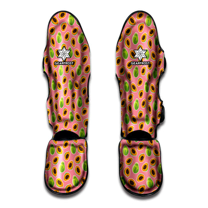 Cute Papaya Pattern Print Muay Thai Shin Guard
