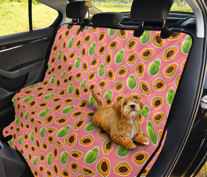 Cute Papaya Pattern Print Pet Car Back Seat Cover