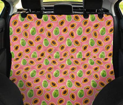 Cute Papaya Pattern Print Pet Car Back Seat Cover