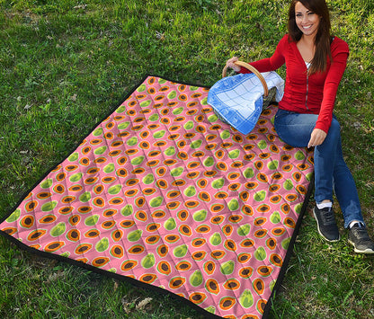 Cute Papaya Pattern Print Quilt