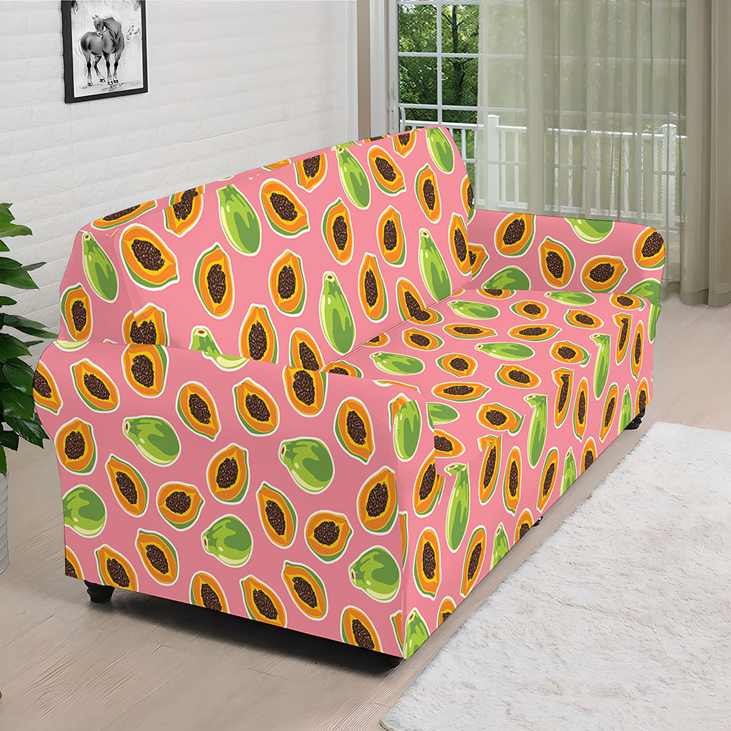 Cute Papaya Pattern Print Sofa Cover