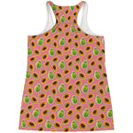 Cute Papaya Pattern Print Women's Racerback Tank Top