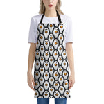 Cute Penguin Face Pattern Print Apron