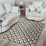 Cute Penguin Face Pattern Print Area Rug