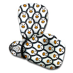 Cute Penguin Face Pattern Print Boxing Gloves