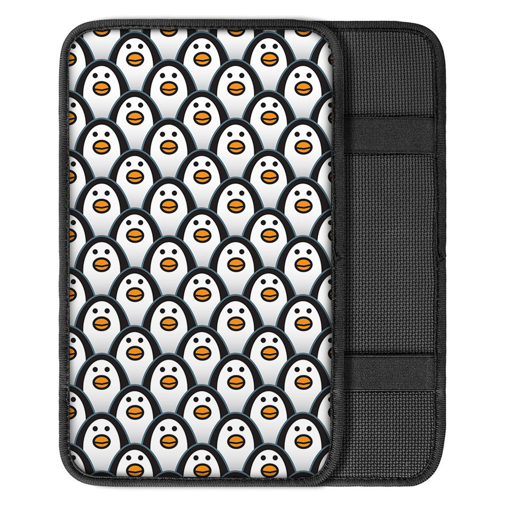 Cute Penguin Face Pattern Print Car Center Console Cover