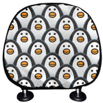 Cute Penguin Face Pattern Print Car Headrest Covers