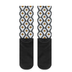 Cute Penguin Face Pattern Print Crew Socks