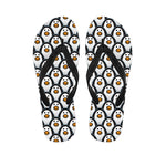 Cute Penguin Face Pattern Print Flip Flops