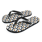 Cute Penguin Face Pattern Print Flip Flops