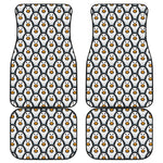 Cute Penguin Face Pattern Print Front and Back Car Floor Mats