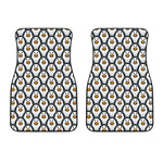 Cute Penguin Face Pattern Print Front Car Floor Mats
