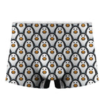 Cute Penguin Face Pattern Print Men's Boxer Briefs