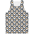 Cute Penguin Face Pattern Print Men's Tank Top
