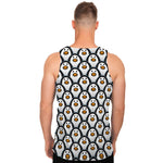 Cute Penguin Face Pattern Print Men's Tank Top