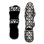 Cute Penguin Face Pattern Print Muay Thai Shin Guard