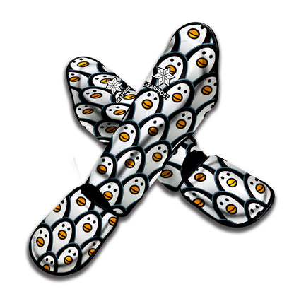 Cute Penguin Face Pattern Print Muay Thai Shin Guard