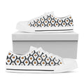 Cute Penguin Face Pattern Print White Low Top Sneakers