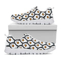 Cute Penguin Face Pattern Print White Running Shoes