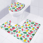 Cute Pineapple Watermelon Pattern Print 3 Piece Bath Mat Set