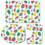 Cute Pineapple Watermelon Pattern Print 3 Piece Bath Mat Set