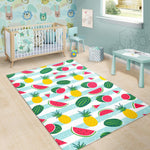 Cute Pineapple Watermelon Pattern Print Area Rug GearFrost