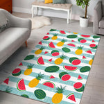 Cute Pineapple Watermelon Pattern Print Area Rug GearFrost