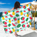 Cute Pineapple Watermelon Pattern Print Beach Sarong Wrap