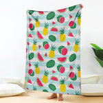 Cute Pineapple Watermelon Pattern Print Blanket