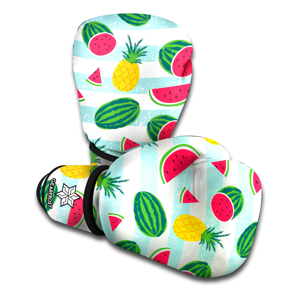 Cute Pineapple Watermelon Pattern Print Boxing Gloves