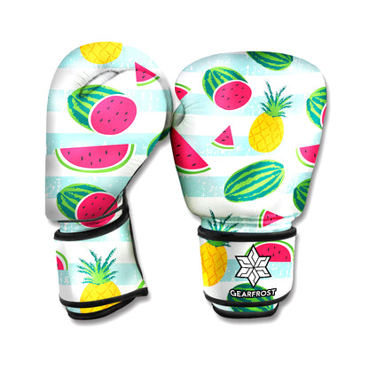 Cute Pineapple Watermelon Pattern Print Boxing Gloves