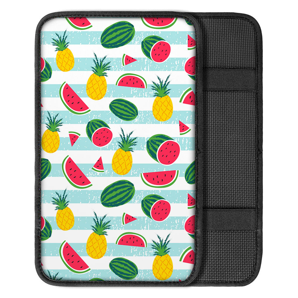Cute Pineapple Watermelon Pattern Print Car Center Console Cover