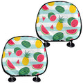 Cute Pineapple Watermelon Pattern Print Car Headrest Covers