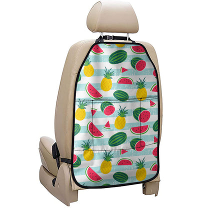 Cute Pineapple Watermelon Pattern Print Car Seat Organizers