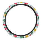 Cute Pineapple Watermelon Pattern Print Car Steering Wheel Cover