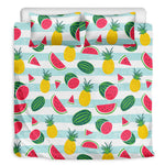 Cute Pineapple Watermelon Pattern Print Duvet Cover Bedding Set