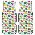 Cute Pineapple Watermelon Pattern Print Front and Back Car Floor Mats