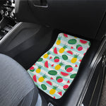 Cute Pineapple Watermelon Pattern Print Front and Back Car Floor Mats