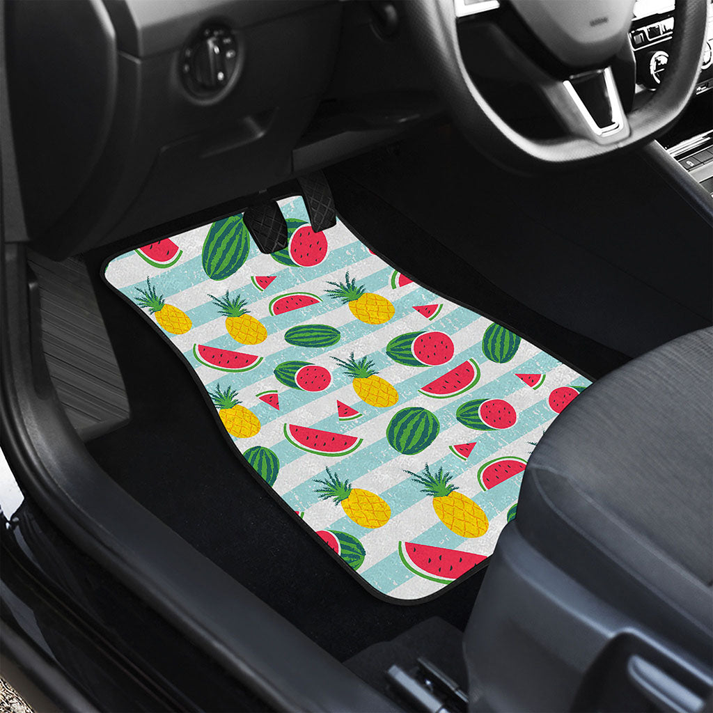 Cute Pineapple Watermelon Pattern Print Front Car Floor Mats