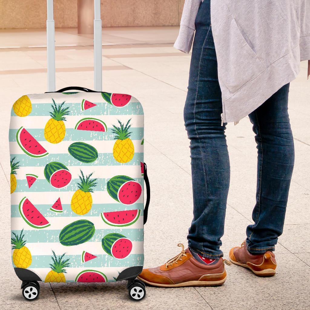 Cute Pineapple Watermelon Pattern Print Luggage Cover GearFrost
