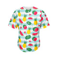 Cute Pineapple Watermelon Pattern Print Men's Baseball Jersey