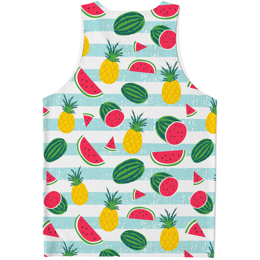 Cute Pineapple Watermelon Pattern Print Men's Tank Top