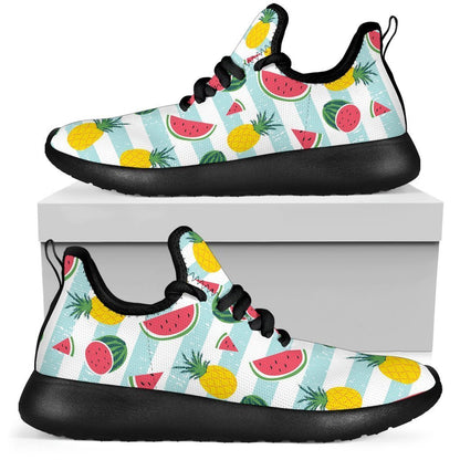 Cute Pineapple Watermelon Pattern Print Mesh Knit Shoes GearFrost