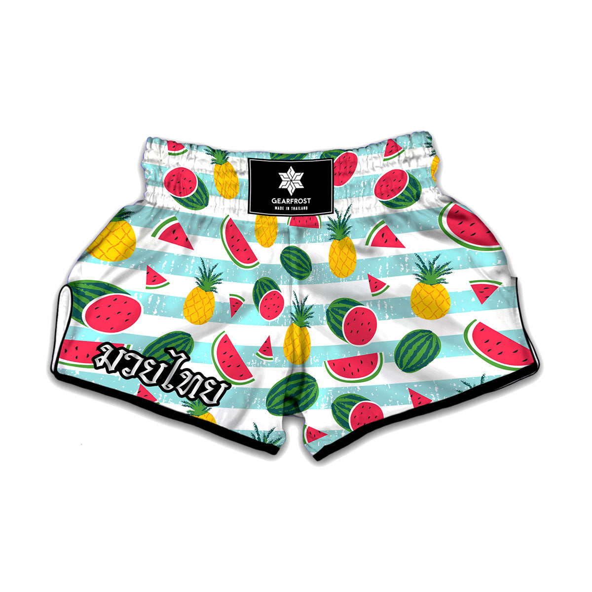 Cute Pineapple Watermelon Pattern Print Muay Thai Boxing Shorts